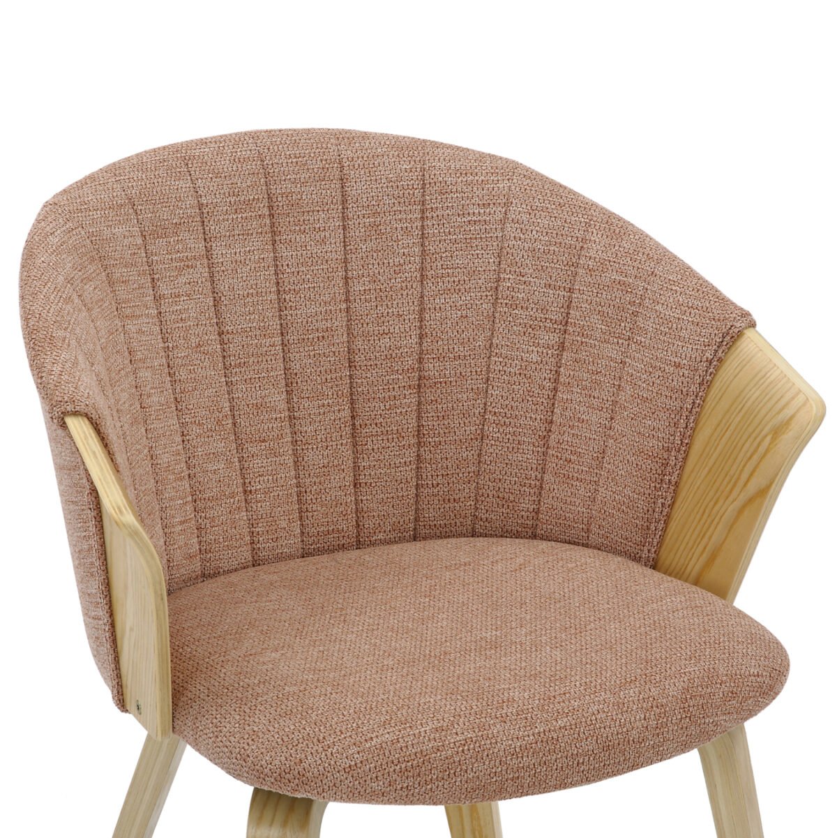 ΚΑΡΕΚΛΑ ΤΡΑΠΕΖΑΡΙΑΣ JESPER HM9977.01 ΣΚΕΛΕΤΟΣ Κ.Π. ΟΑΚ-ΚΑΦΕΚΟΚΚΙΝΟ ΥΦΑΣΜΑ 61x54x74Υεκ - Image 7