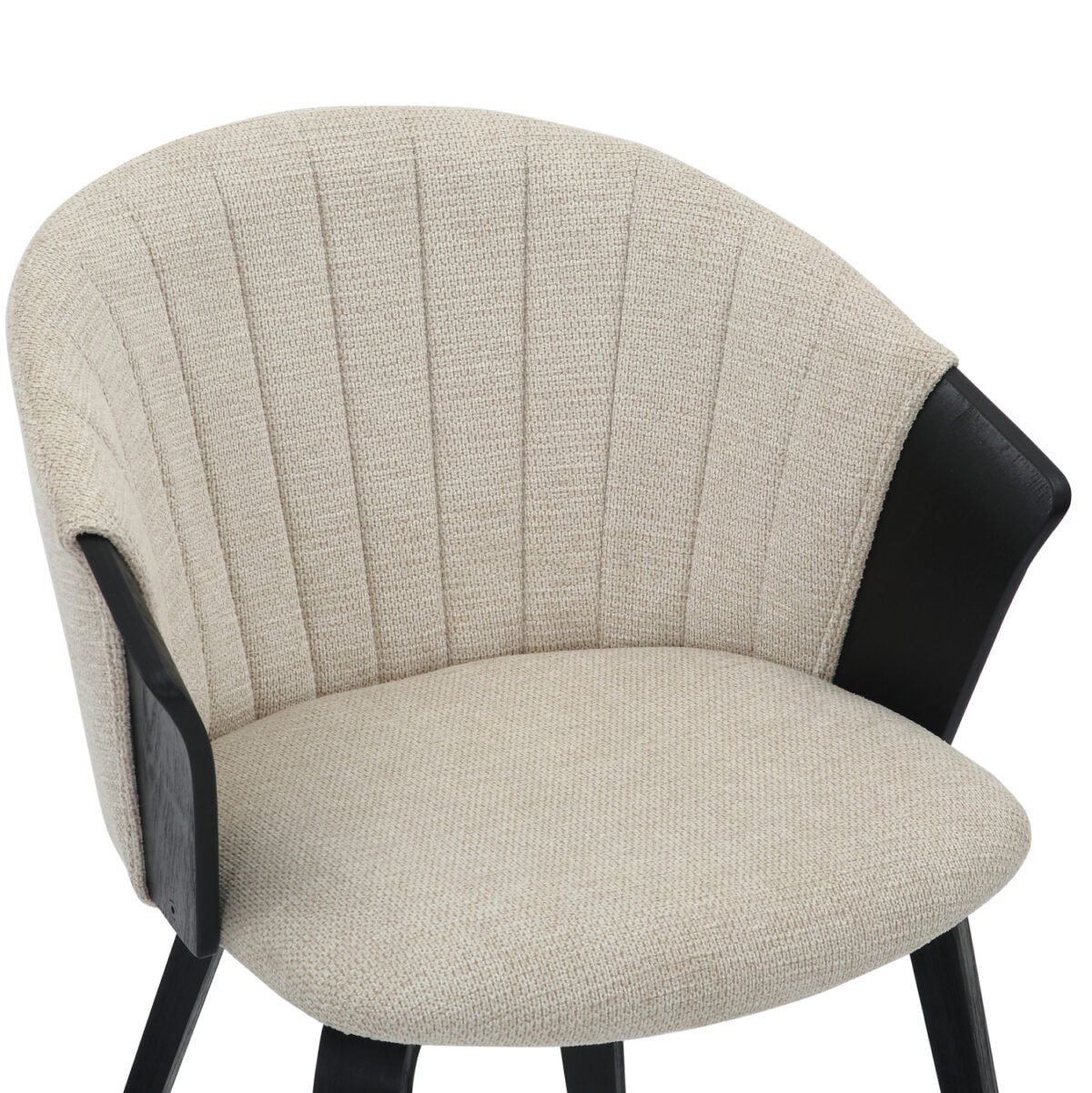 ΚΑΡΕΚΛΑ ΤΡΑΠΕΖΑΡΙΑΣ JESPER HM9977.02 ΣΚΕΛΕΤΟΣ Κ.Π. ΜΑΥΡΟ-ΕΚΡΟΥ ΥΦΑΣΜΑ 61x54x74Υεκ - Image 7