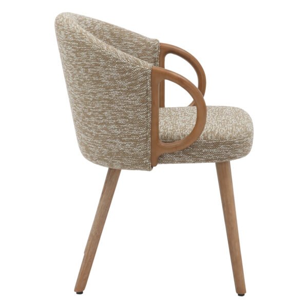 ΚΑΡΕΚΛΑ ΤΡΑΠΕΖΑΡΙΑΣ RIG HM9979.01 WHITE WASH ΞΥΛΟ ΟΞΙΑΣ-ΜΠΕΖ ΥΦΑΣΜΑ 59x58,5x72,5Υεκ. - Image 4