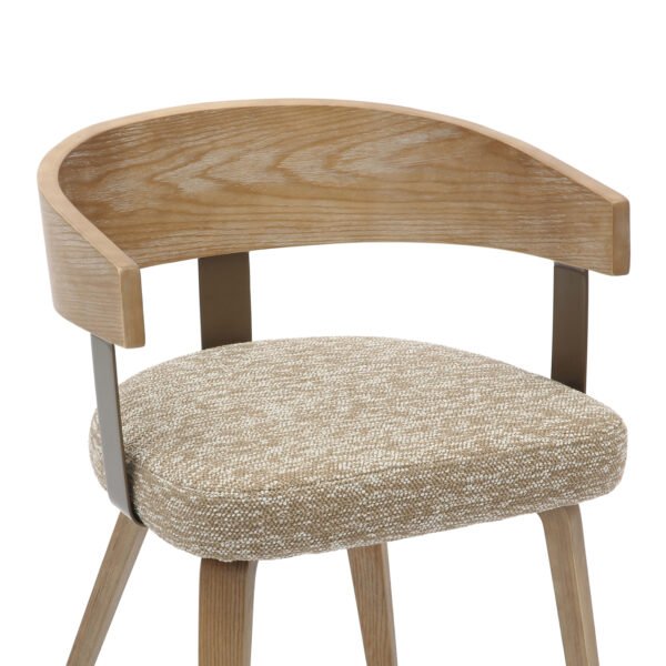 ΚΑΡΕΚΛΑ ΤΡΑΠΕΖΑΡΙΑΣ GALLEY HM9981.01 ΞΥΛΙΝΟΣ ΣΚΕΛΕΤΟΣ-ΜΠΕΖ ΥΦΑΣΜΑ 55,5x53,5x70Υεκ - Image 7