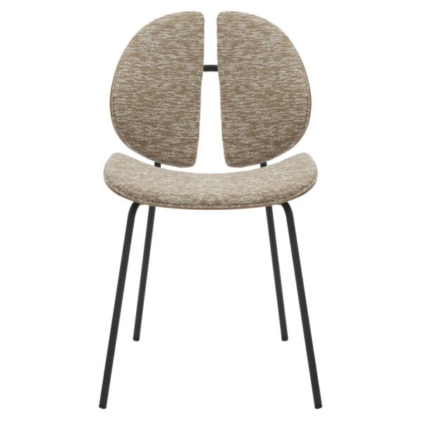 ΚΑΡΕΚΛΑ ΤΡΑΠΕΖΑΡΙΑΣ LUNGS HM9982.01 ΜΑΥΡΟ ΜΕΤΑΛΛΟ-ΜΠΕΖ ΥΦΑΣΜΑ 49x53,5x80Υεκ. - Image 3