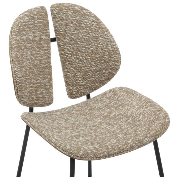 ΚΑΡΕΚΛΑ ΤΡΑΠΕΖΑΡΙΑΣ LUNGS HM9982.01 ΜΑΥΡΟ ΜΕΤΑΛΛΟ-ΜΠΕΖ ΥΦΑΣΜΑ 49x53,5x80Υεκ. - Image 7