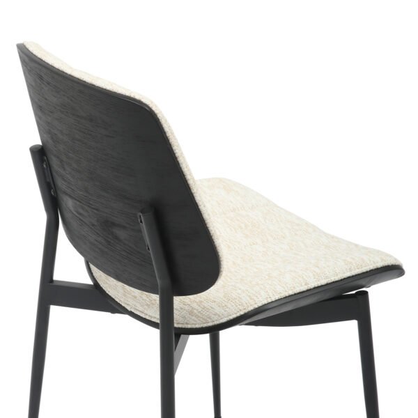 ΚΑΡΕΚΛΑ ΤΡΑΠΕΖΑΡΙΑΣ CONTI HM9983.02 ΜΑΥΡΟ ΜΕΤΑΛΛΟ & Κ.Π.-ΕΚΡΟΥ ΥΦΑΣΜΑ 48,5x56x82,5Υεκ - Image 9