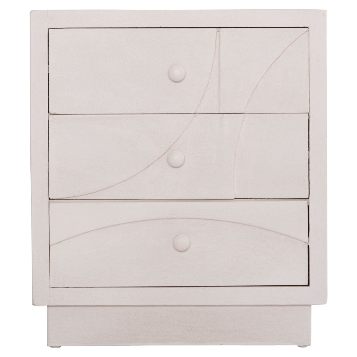 ΚΟΜΟΔΙΝΟ ΣΕΙΡΑ SANTORINI HM18047 MDF ΣΕ ΥΠΟΛΕΥΚΟ ΧΡΩΜΑ-3 ΣΥΡΤΑΡIA 48x38x55,5Υεκ. - Image 3