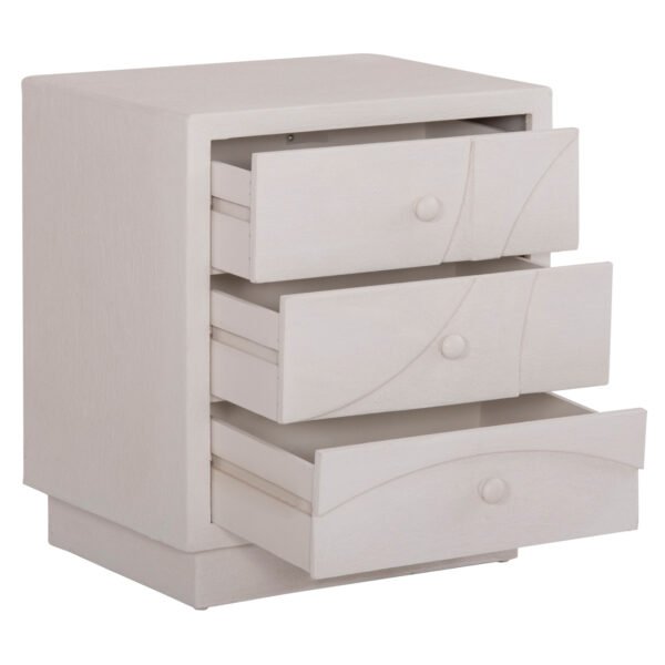 ΚΟΜΟΔΙΝΟ ΣΕΙΡΑ SANTORINI HM18047 MDF ΣΕ ΥΠΟΛΕΥΚΟ ΧΡΩΜΑ-3 ΣΥΡΤΑΡIA 48x38x55,5Υεκ. - Image 7