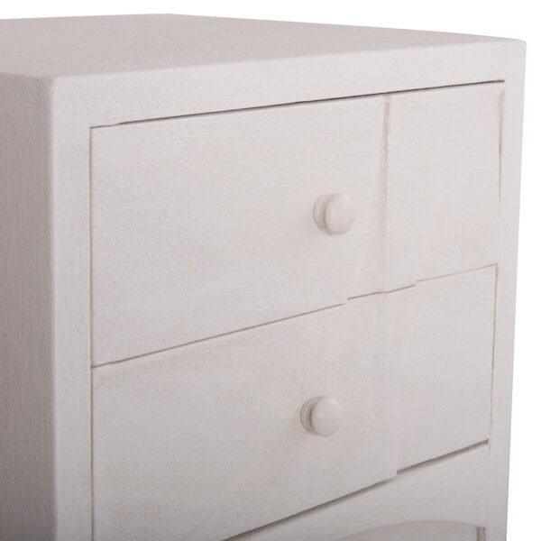 ΚΟΜΟΔΙΝΟ ΣΕΙΡΑ SANTORINI HM18047 MDF ΣΕ ΥΠΟΛΕΥΚΟ ΧΡΩΜΑ-3 ΣΥΡΤΑΡIA 48x38x55,5Υεκ. - Image 8