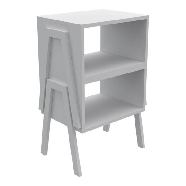 ΚΟΜΟΔΙΝΟ JAKE HM18182.01 ΜΕΛΑΜΙΝΗ ΣΕ ΛΕΥΚΟ 48x35x49Υεκ. - Image 4