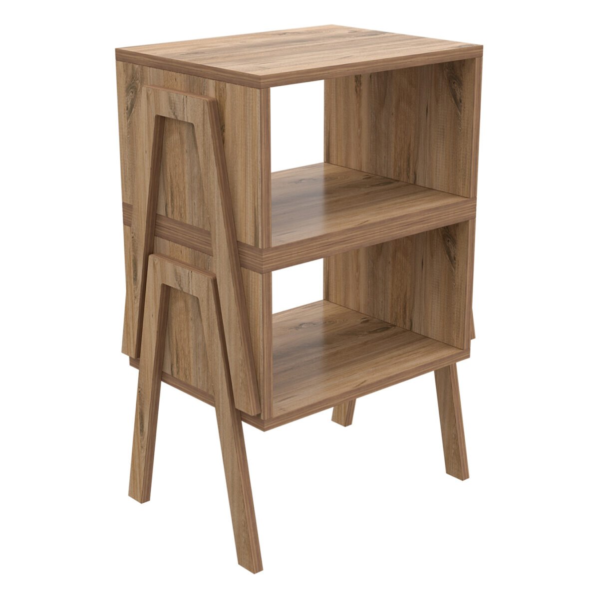 ΚΟΜΟΔΙΝΟ JAKE HM18182.04 ΜΕΛΑΜΙΝΗ ΣΕ ΦΥΣΙΚΟ ΞΥΛΟΥ 48x35x49Υεκ. - Image 4