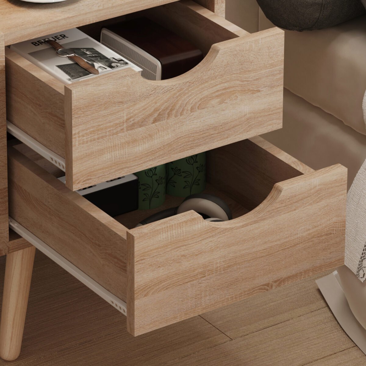 ΚΟΜΟΔΙΝΟ DINKL HM2472.01 ΜΕΛΑΜΙΝΗ-2 ΣΥΡΤΑΡΙΑ- ΣΟΝΑΜΑ 29,7x29,7x45Υεκ - Image 6