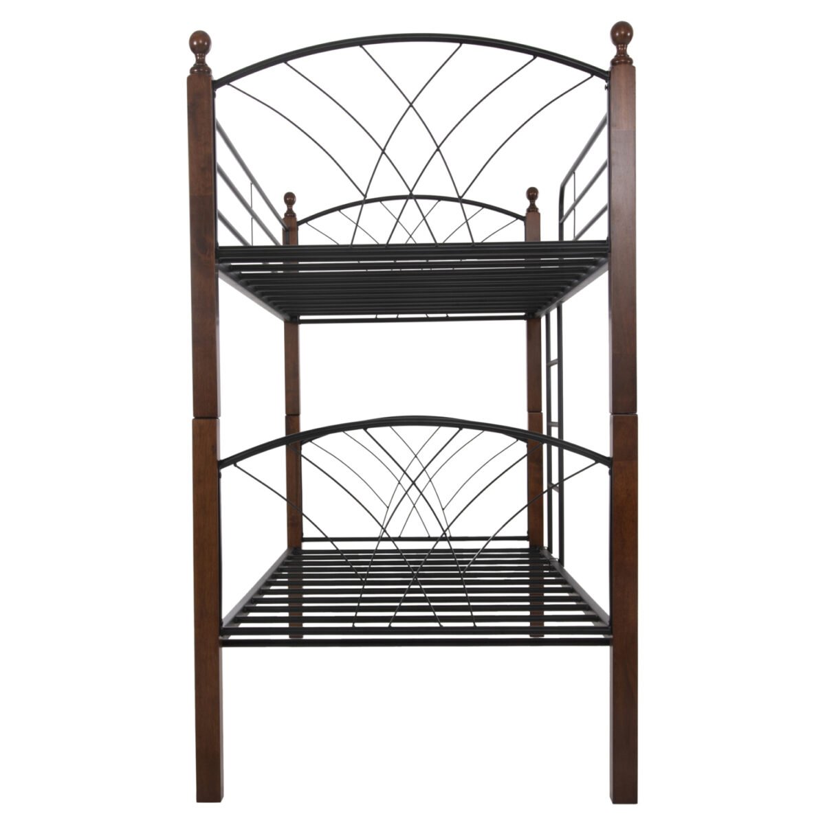 ΚΟΥΚΕΤΑ ΚΡΕΒΑΤΙ STOREY HM687 ΜΑΥΡΟ ΜΕΤΑΛΛΟ-ΚΑΡΥΔΙ RUBBERWOOD-ΓΙΑ ΣΤΡΩΜΑ 190x90εκ - Image 6