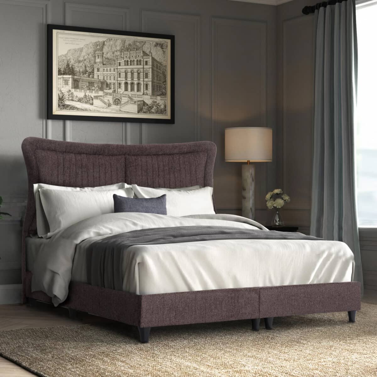 ΚΡEΒΑΤΙ ΔΙΠΛΟ NESTOR HM715.02 ΥΦΑΣΜΑ TEDDY ΚΑΦΕ--ΓΙΑ ΣΤΡΩΜΑ 160x200εκ. - Image 2