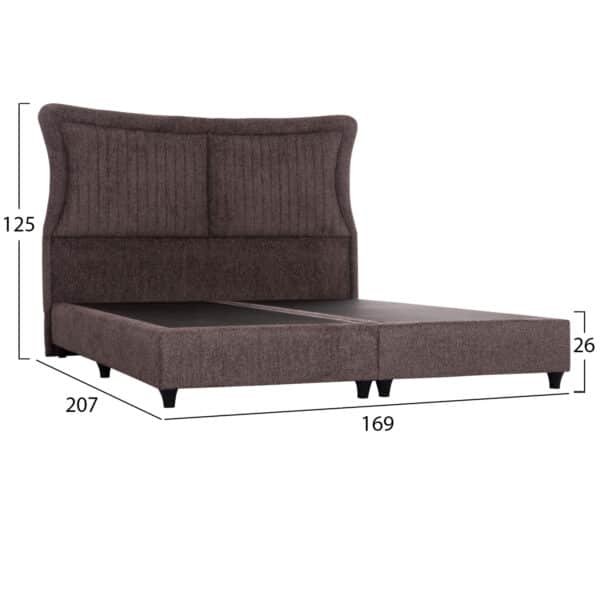 ΚΡEΒΑΤΙ ΔΙΠΛΟ NESTOR HM715.02 ΥΦΑΣΜΑ TEDDY ΚΑΦΕ--ΓΙΑ ΣΤΡΩΜΑ 160x200εκ. - Image 3