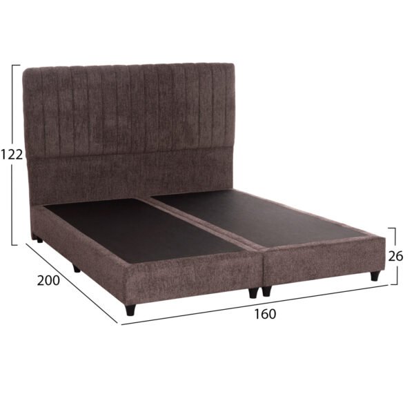 ΚΡEΒΑΤΙ ΔΙΠΛΟ HILDA HM717.02 ΥΦΑΣΜΑ TEDDY ΚΑΦΕ--ΓΙΑ ΣΤΡΩΜΑ 160x200εκ. - Image 3
