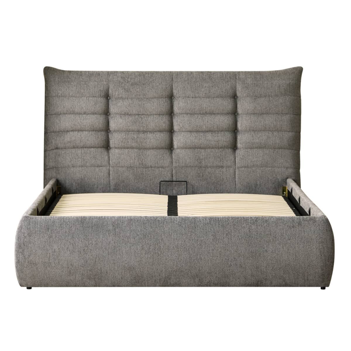 ΚΡΕΒΑΤΙ ΔΙΠΛΟ SANDRA HM732.01 ΓΚΡΙ ΥΦΑΣΜΑ & ΑΠΟΘΗΚΕΥΤΙΚΟΣ ΧΩΡΟΣ ΓΙΑ ΣΤΡΩΜΑ 160x200εκ - Image 4