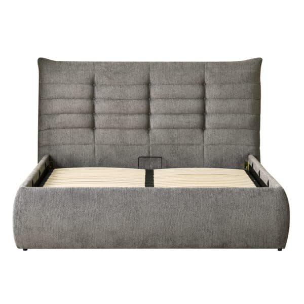 ΚΡΕΒΑΤΙ ΔΙΠΛΟ SANDRA HM732.01 ΓΚΡΙ ΥΦΑΣΜΑ & ΑΠΟΘΗΚΕΥΤΙΚΟΣ ΧΩΡΟΣ ΓΙΑ ΣΤΡΩΜΑ 160x200εκ - Image 4