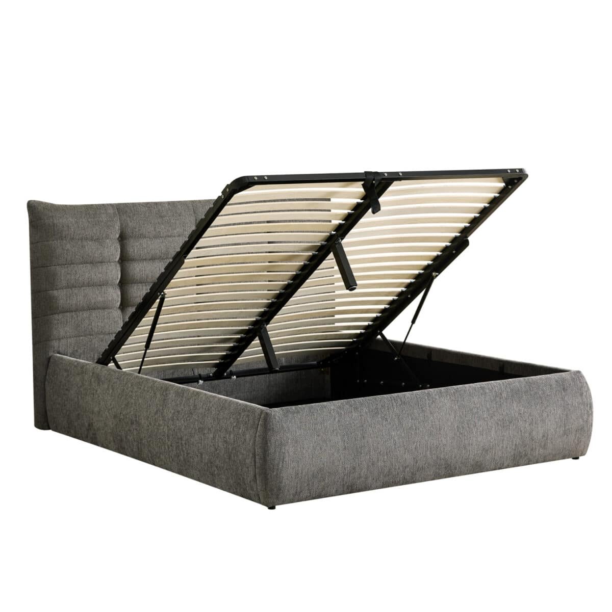 ΚΡΕΒΑΤΙ ΔΙΠΛΟ SANDRA HM732.01 ΓΚΡΙ ΥΦΑΣΜΑ & ΑΠΟΘΗΚΕΥΤΙΚΟΣ ΧΩΡΟΣ ΓΙΑ ΣΤΡΩΜΑ 160x200εκ - Image 6