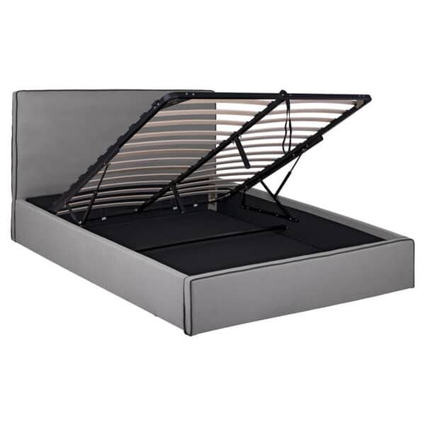 ΚΡΕΒΑΤΙ ΔΙΠΛΟ ΜΕ ΑΠΟΘ.ΧΩΡΟ & ΣΤΡΩΜΑ ALLIE HM21170 ΓΚΡΙ ΥΦΑΣΜΑ--ΓΙΑ 160x200εκ - Image 4