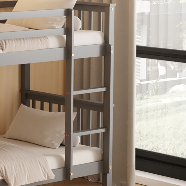 ΚΡΕΒΑΤΙ ΚΟΥΚΕΤΑ ΠΑΙΔΙΚΟ LANTAI HM682.05 ΞΥΛΟ ΠΕΥΚΟΥ ΣΕ ΓΚΡΙ- ΣΤΡΩΜΑΤΑ 190x90εκ - Image 8