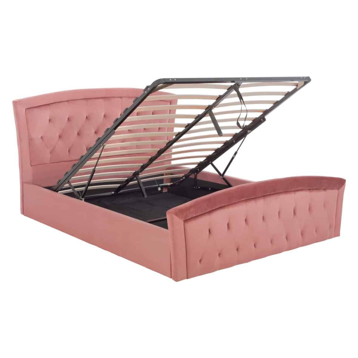 ΚΡΕΒΑΤΙ ΜΕ ΣΤΡΩΜΑ & ΑΠΟΘ.ΧΩΡΟ ODELIA HM21279.02 ΣΑΠΙΟ ΜΗΛΟ ΒΕΛΟΥΔΟ--ΓΙΑ 160x200εκ - Image 4