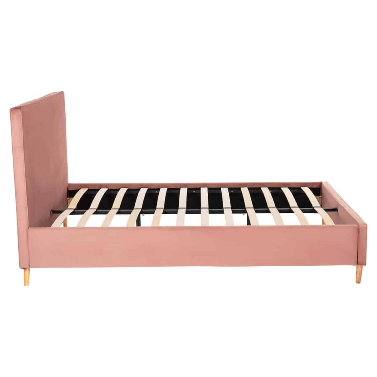 ΚΡΕΒΑΤΙ ΜΕ ΣΤΡΩΜΑ INDRA HM21280.03 ΣΑΠΙΟ ΜΗΛΟ ΒΕΛΟΥΔΟ--ΓΙΑ 160x200εκ - Image 5