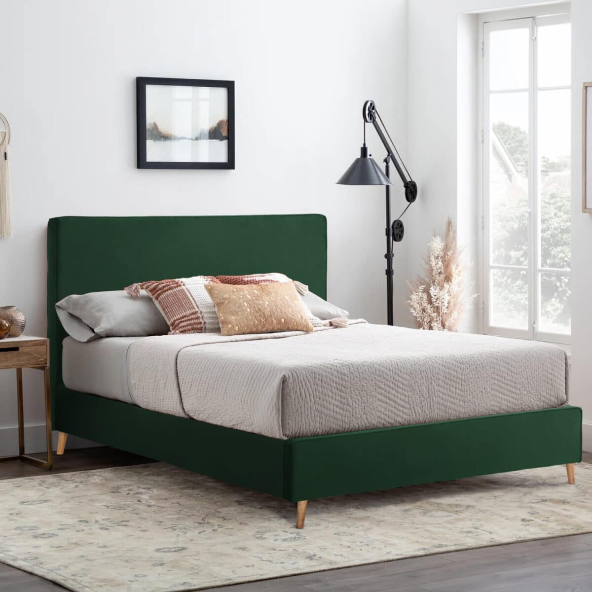 ΚΡΕΒΑΤΙ ΜΕ ΣΤΡΩΜΑ INDRA HM21280.04 ΚΥΠΑΡΙΣΣΙ ΒΕΛΟΥΔΟ--ΓΙΑ 160x200εκ - Image 2