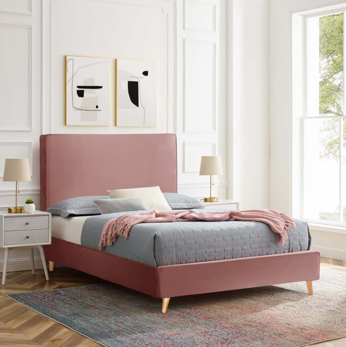 ΚΡΕΒΑΤΙ ΜΕ ΣΤΡΩΜΑ MAYLIN HM21281.01 ΣΑΠΙΟ ΜΗΛΟ ΒΕΛΟΥΔΟ--ΓΙΑ 120x200εκ - Image 2