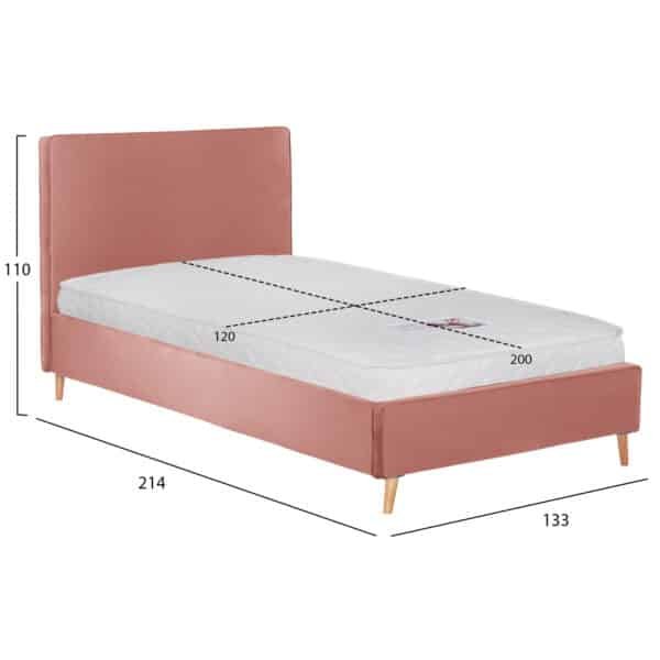 ΚΡΕΒΑΤΙ ΜΕ ΣΤΡΩΜΑ MAYLIN HM21281.01 ΣΑΠΙΟ ΜΗΛΟ ΒΕΛΟΥΔΟ--ΓΙΑ 120x200εκ - Image 3