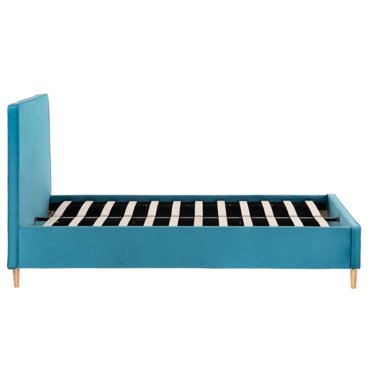 ΚΡΕΒΑΤΙ ΜΕ ΣΤΡΩΜΑ MAYLIN HM21281.02 ΤΙΡΚΟΥΑΖ ΒΕΛΟΥΔΟ--ΓΙΑ 120x200εκ - Image 5