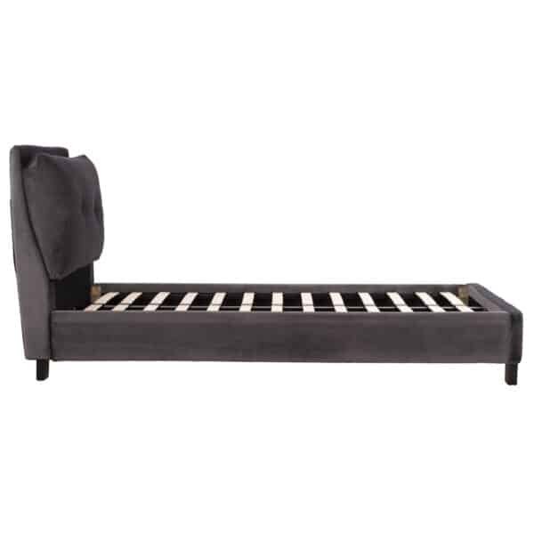 ΚΡΕΒΑΤΙ ΜΕ ΣΤΡΩΜΑ RILEY HM21282.01 ΓΚΡΙ ΒΕΛΟΥΔΟ--ΓΙΑ 90x200εκ - Image 5