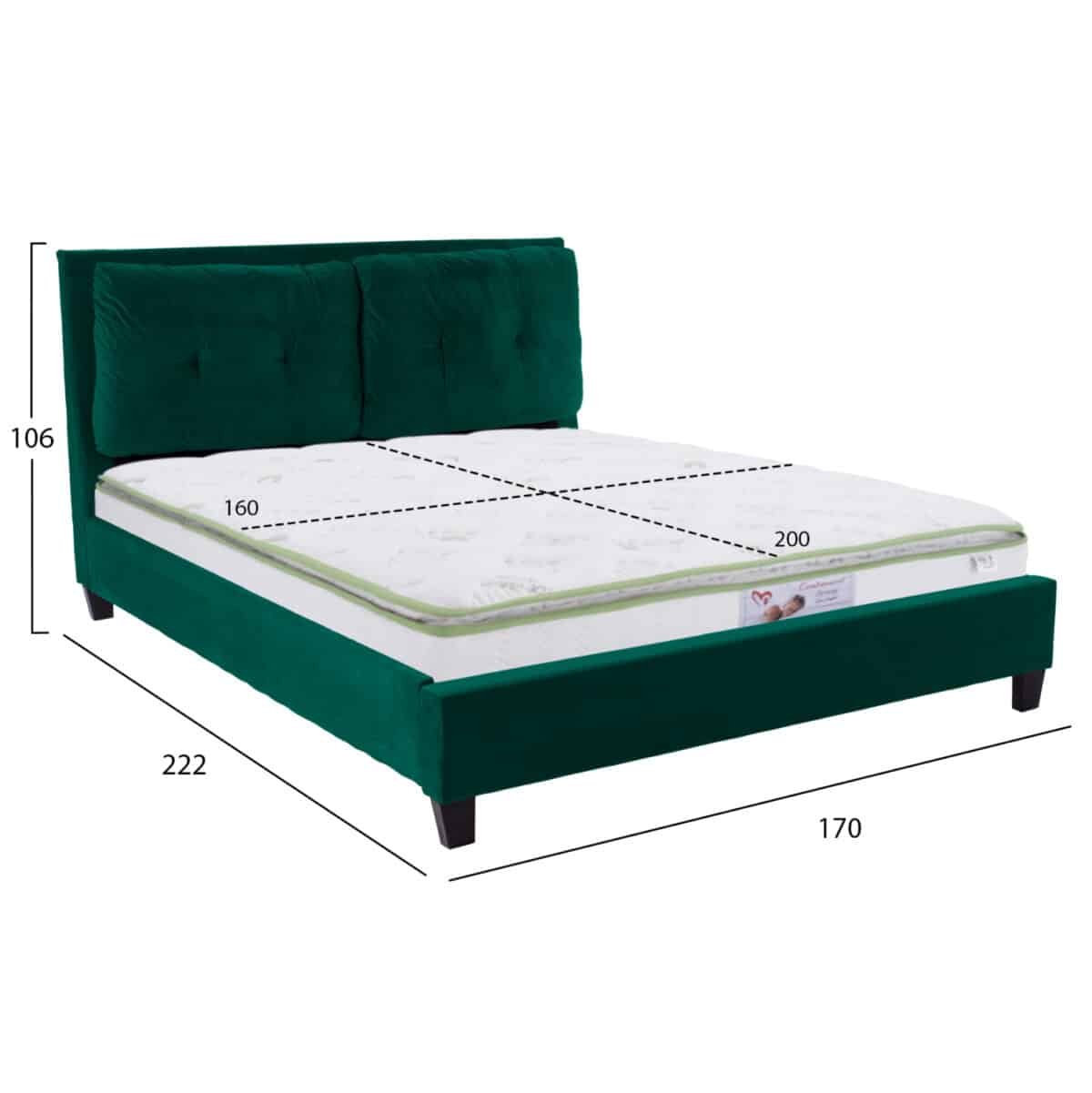 ΚΡΕΒΑΤΙ ΜΕ ΣΤΡΩΜΑ BILLIE HM21284.06 ΚΥΠΑΡΙΣΣΙ ΒΕΛΟΥΔΟ--ΓΙΑ 160x200εκ - Image 3