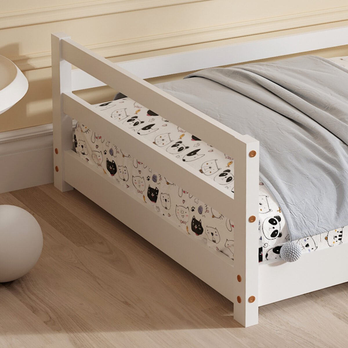 ΚΡΕΒΑΤΙ ΠΑΙΔΙΚΟ HOUSER HM676.03 τ.MONTESSORI ΞΥΛΟ ΠΕΥΚΟ ΛΕΥΚΟ- 190x90εκ - Image 7