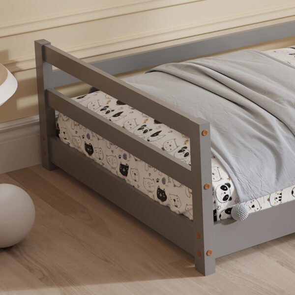 ΚΡΕΒΑΤΙ ΠΑΙΔΙΚΟ HOUSER HM676.05 τ.MONTESSORI ΞΥΛΟ ΠΕΥΚΟ ΓΚΡΙ- 190x90εκ - Image 7