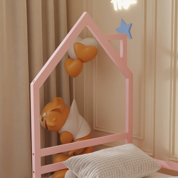 ΚΡΕΒΑΤΙ ΠΑΙΔΙΚΟ HOUSER HM676.06 τ.MONTESSORI ΞΥΛΟ ΠΕΥΚΟ ΡΟΖ- 190x90εκ - Image 5