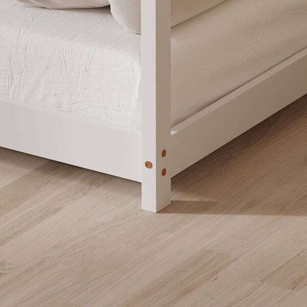 ΚΡΕΒΑΤΙ ΠΑΙΔΙΚΟ PEPE HM677.03 τ.MONTESSORI ΞΥΛΟ ΠΕΥΚΟ ΛΕΥΚΟ- 190x90εκ - Image 6