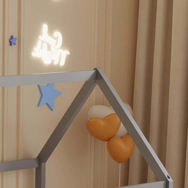 ΚΡΕΒΑΤΙ ΠΑΙΔΙΚΟ PEPE HM677.05 τ.MONTESSORI ΞΥΛΟ ΠΕΥΚΟ ΓΚΡΙ- 190x90εκ - Image 6