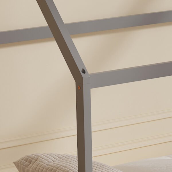 ΚΡΕΒΑΤΙ ΠΑΙΔΙΚΟ PEPE HM677.05 τ.MONTESSORI ΞΥΛΟ ΠΕΥΚΟ ΓΚΡΙ- 190x90εκ - Image 7