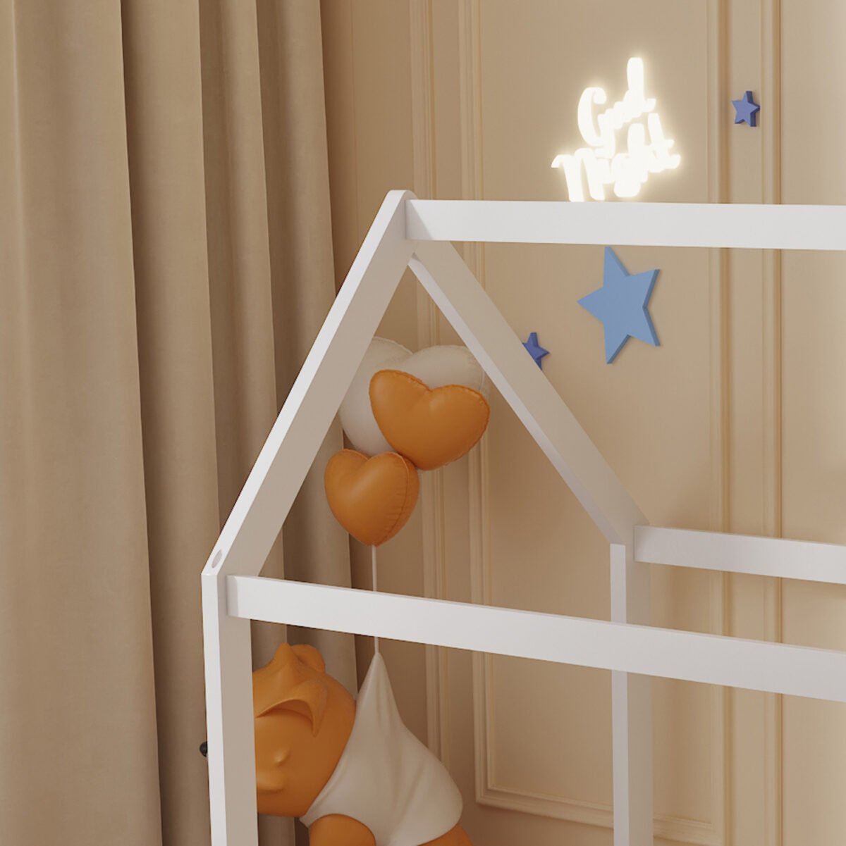 ΚΡΕΒΑΤΙ ΠΑΙΔΙΚΟ PEPE HM678.03 τ.MONTESSORI ΞΥΛΟ ΠΕΥΚΟ ΛΕΥΚΟ- 140x70εκ - Image 5