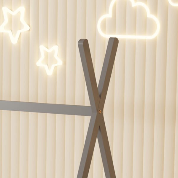 ΚΡΕΒΑΤΙ ΠΑΙΔΙΚΟ MUNK HM681.05 τ.MONTESSORI ΜΑΣΙΦ ΞΥΛΟ ΠΕΥΚΟΥ ΓΚΡΙ- 190x90εκ - Image 7