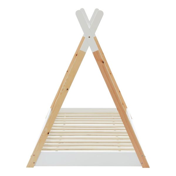 ΚΡΕΒΑΤΙ ΠΑΙΔΙΚΟ MUNK HM699.03 τ.MONTESSORI ΞΥΛΟ ΠΕΥΚΟΥ ΦΥΣΙΚΟ-ΛΕΥΚΟ- 190x90εκ - Image 5