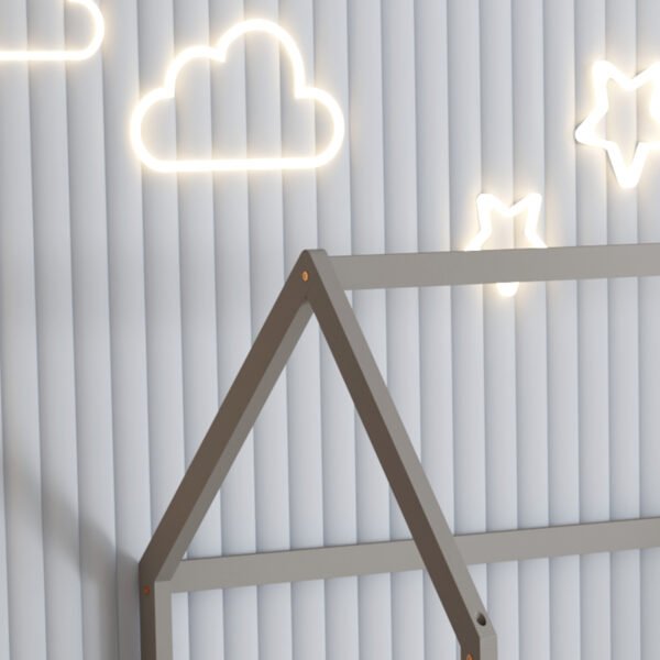 ΚΡΕΒΑΤΙ ΠΑΙΔΙΚΟ ΜΕ ΚΑΓΚΕΛΑ PHYLLIS HM679.05 τ.MONTESSORI ΞΥΛΟ ΠΕΥΚΟ ΓΚΡΙ-190x90εκ. - Image 6