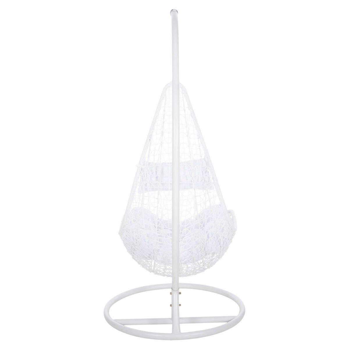 ΚΡΕΜΑΣΤΗ ΠΟΛΥΘΡΟΝΑ ΦΩΛΙΑ MILLIE HM5996.03 ΜΕΤΑΛΛΟ-ΣΥΝΘ.RATTAN ΛΕΥΚΟ Φ95x195Υεκ. - Image 6