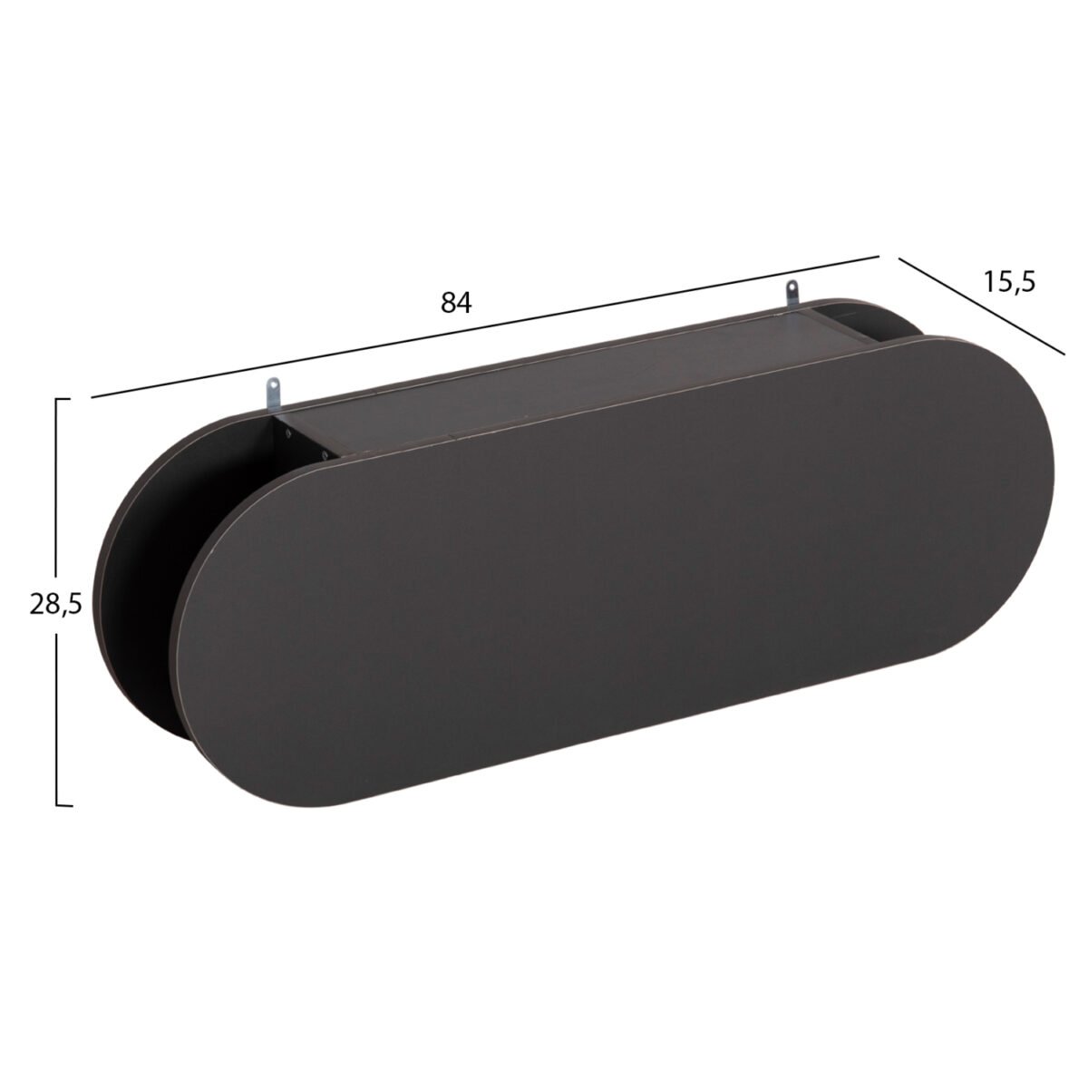 ΚΡΕΜΑΣΤΡΑ ΕΙΣΟΔΟΥ & ΚΛΕΙΣΤΟ ΡΑΦΙ STOR HM18078.03 ΜΕΛΑΜΙΝΗ ΣΚΟΥΡΟ ΓΚΡΙ 84x15.5x28.5Υεκ - Image 2