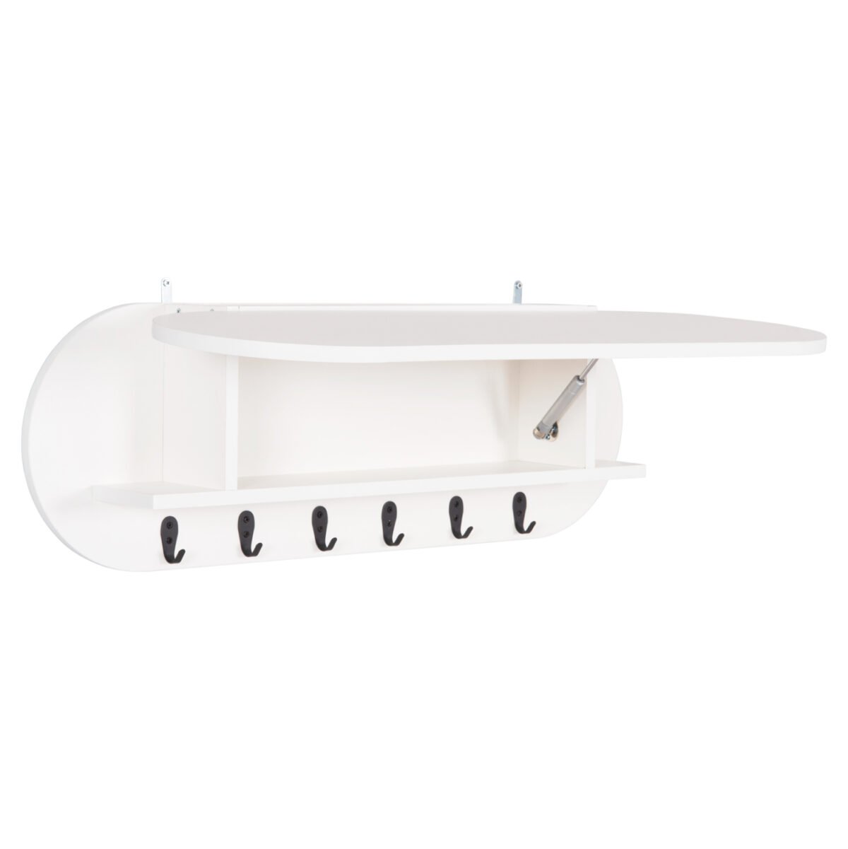 ΚΡΕΜΑΣΤΡΑ ΕΙΣΟΔΟΥ & ΚΛΕΙΣΤΟ ΡΑΦΙ STOR HM18078.01 ΜΕΛΑΜΙΝΗ ΛΕΥΚΗ 84x15.5x28.5Υεκ - Image 5