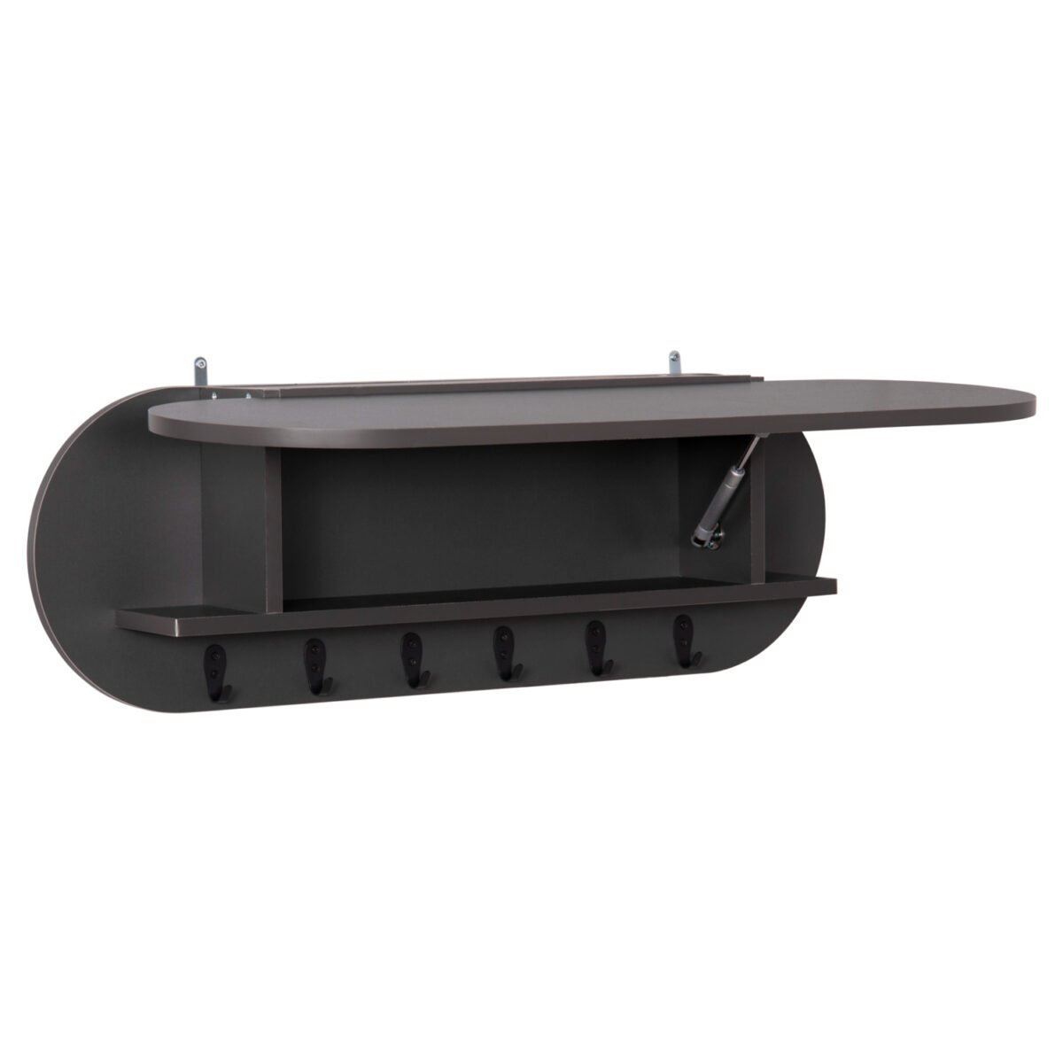 ΚΡΕΜΑΣΤΡΑ ΕΙΣΟΔΟΥ & ΚΛΕΙΣΤΟ ΡΑΦΙ STOR HM18078.03 ΜΕΛΑΜΙΝΗ ΣΚΟΥΡΟ ΓΚΡΙ 84x15.5x28.5Υεκ - Image 5