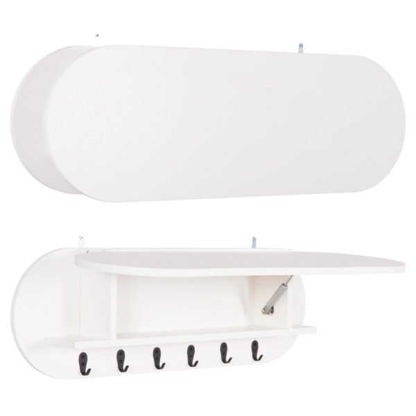 ΚΡΕΜΑΣΤΡΑ ΕΙΣΟΔΟΥ & ΚΛΕΙΣΤΟ ΡΑΦΙ STOR HM18078.01 ΜΕΛΑΜΙΝΗ ΛΕΥΚΗ 84x15.5x28.5Υεκ