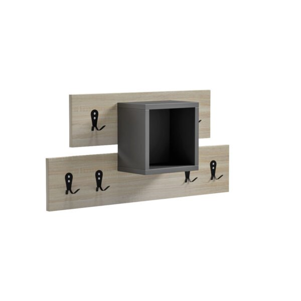 ΚΡΕΜΑΣΤΡΑ ΕΙΣΟΔΟΥ & ΡΑΦΙ SLOT HM18077.02 ΜΕΛΑΜΙΝΗ SONAMA-ΓΚΡΙ 69x12x32Υεκ - Image 3