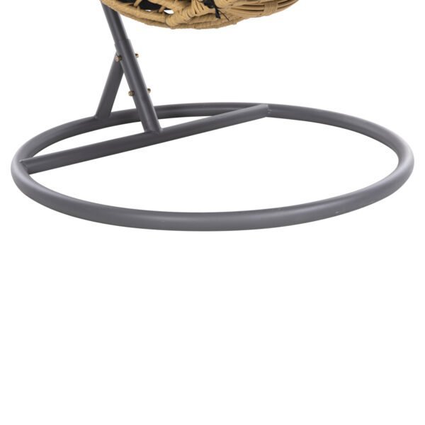 ΜΟΝΗ ΚΡΕΜΑΣΤΗ ΦΩΛΙΑ ME ΥΠΟΠΟΔΙΟ GRACIE HM5755.02 ΜΠΕΖ ΣΥΝΘ.RATTAN-ΓΚΡΙ ΜΕΤΑΛ.ΣΚΕΛΕΤΟΣ Φ104x200Υεκ - Image 8