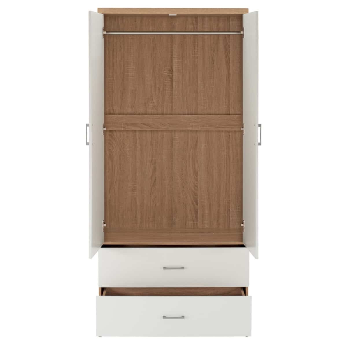 ΝΤΟΥΛΑΠΑ 4ΦΥΛΛΗ REINA ME 4 ΣΥΡΤΑΡΙΑ HM21257 ΜΕΛΑΜΙΝΗ ΛΕΥΚΟ-ΣΟΝΑΜΑ 160x42,5x180,5Υεκ - Image 4