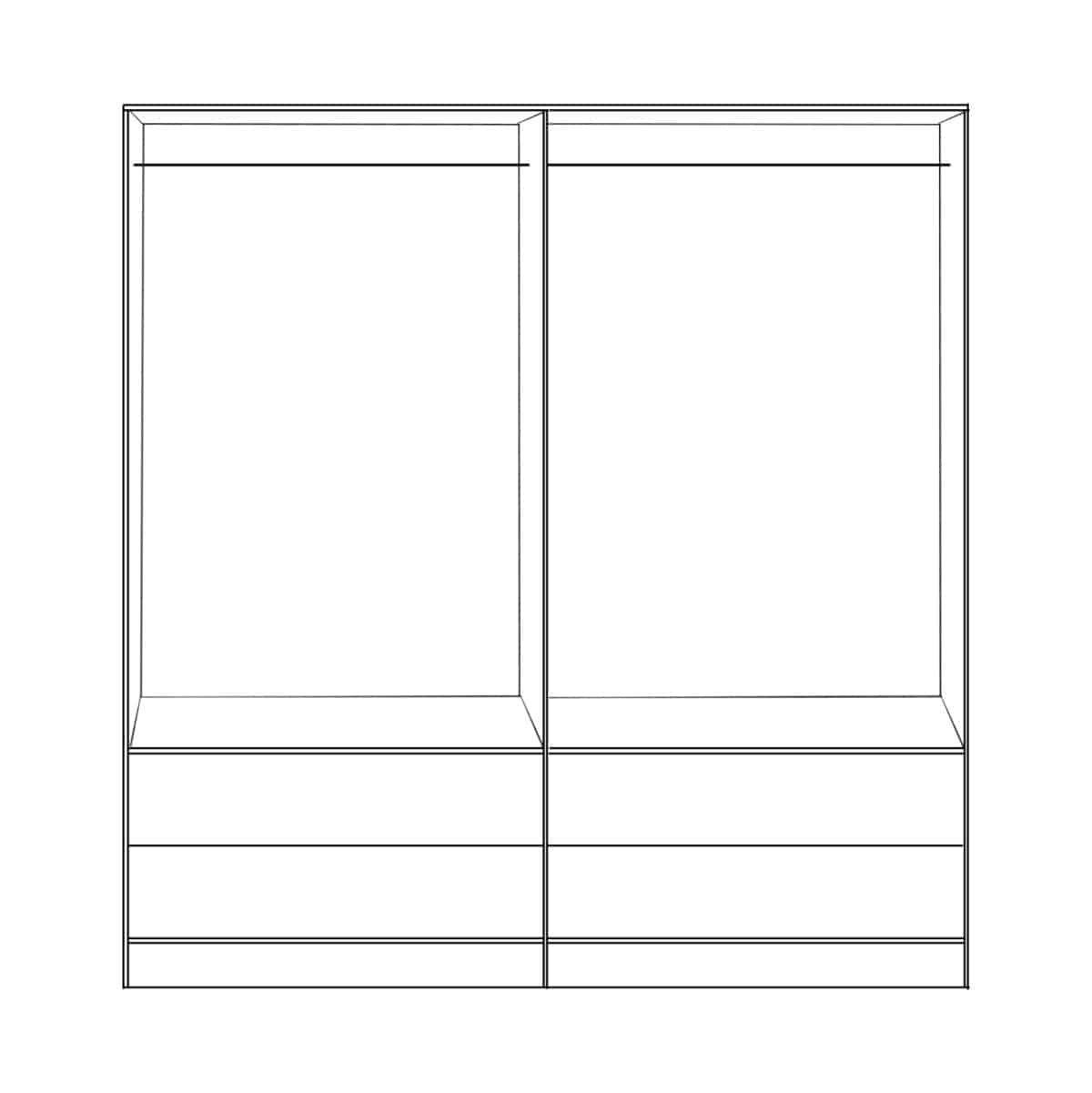 ΝΤΟΥΛΑΠΑ 4ΦΥΛΛΗ REINA ME 4 ΣΥΡΤΑΡΙΑ HM21259 ΜΕΛΑΜΙΝΗ ΓΚΡΙ-SONAMA 160x42x180Υεκ - Image 3