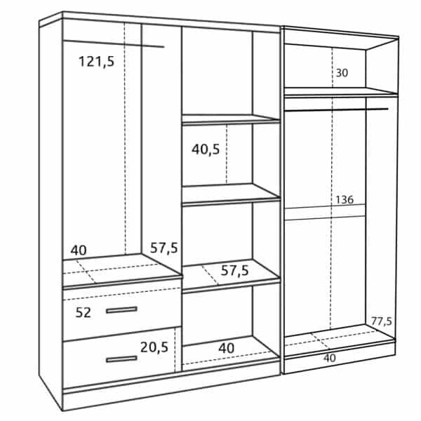 ΝΤΟΥΛΑΠΑ 6ΦΥΛΛΗ BLAKELY HM21235.02 ΜΕΛΑΜΙΝΗ ΧΡΩΜΑ SONAMA 201x43x181Υεκ - Image 3